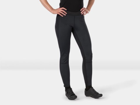 Damskie rowerowe spodnie elastyczne Softshell bez wkładek Bontrager Velocis S Czarny