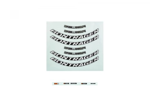 Zestawy naklejek na obręcze Bontrager Aeolus Comp Disc Antracytowy/Biały