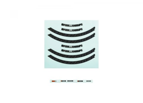 Zestawy naklejek na obręcze Bontrager Aeolus Comp Disc Antracytowy/Czarny