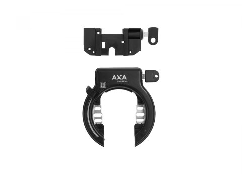 AXA Bosch 2 Rack Battery with Solid-Plus Ring Lock & Removeable Key 58mm for Wide Tires Czarny
