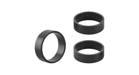Bontrager 10mm Alloy Headset Spacer 3 Pack 10mm x 28.6mm Czarny