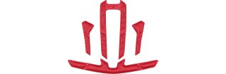 Zestaw wkładek dopasowujących do kasku rowerowego Bontrager Circuit Mips Circuit Mips Pad Czerwony