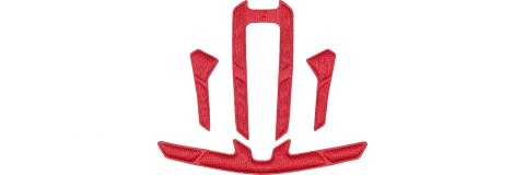 Zestaw wkładek dopasowujących do kasku rowerowego Bontrager Circuit Mips Circuit Mips Pad Czerwony