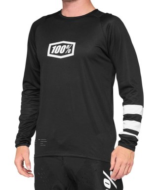 Koszulka 100% R-Core Longsleeve Black White (M)