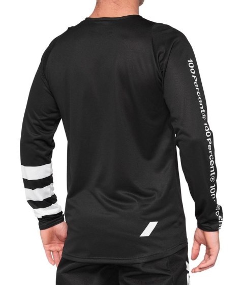 Koszulka 100% R-Core Longsleeve Black White (M)