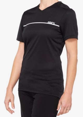 Koszulka 100% Ridecamp Jersey Krótki Rękaw Black Grey Damska (S)