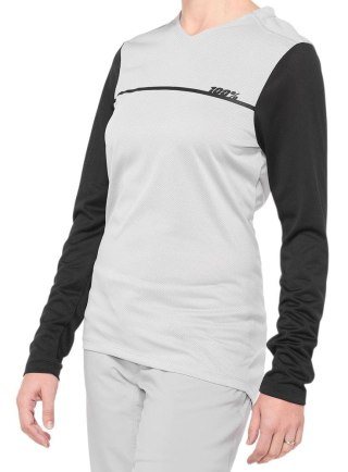 Koszulka 100% Ridecamp Jersey Longsleeve Grey Black Damska (L)