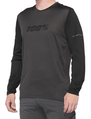 Koszulka 100% Ridecamp Longsleeve Black Charcoal (S)