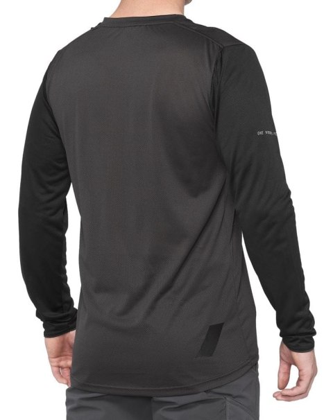 Koszulka 100% Ridecamp Longsleeve Black Charcoal (S)
