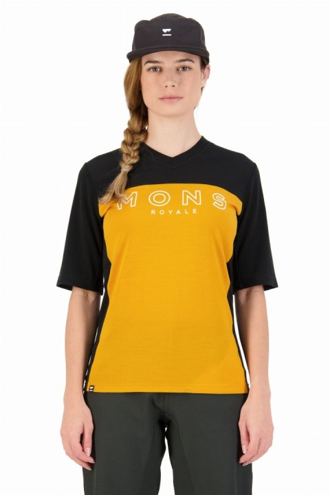 Koszulka Mons Royale OL Black Gold Damska (XS)