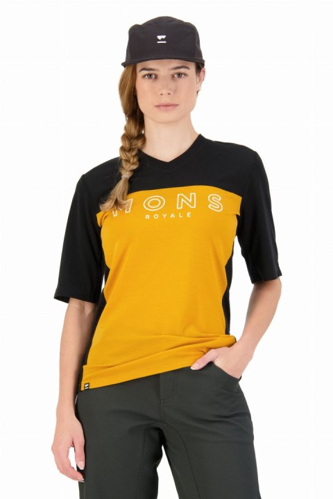 Koszulka Mons Royale OL Black Gold Damska (XS)