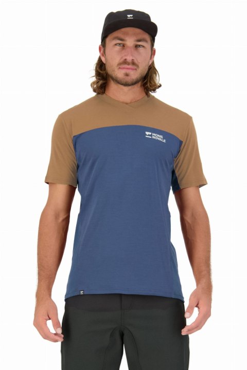 Koszulka Mons Royale Redwood Enduro VT Acc Lock Up Toffe Dark Denim Męska (S)