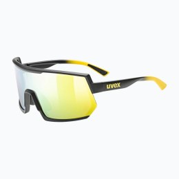 Okulary Uvex Sportstyle 235 Czarny Mat Mirror Żółty