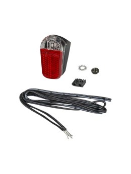 Światło tylne Spanninga Presto EX do roweru elektrycznego mocowane do błotnika Czarny/Czerwony