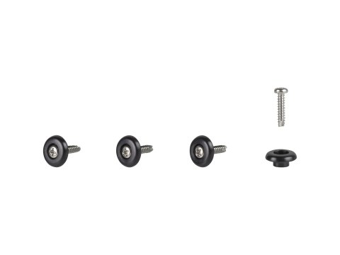 Trek Fetch+ 4 Rainfly Knob Set Knob Set with Screws 4-Pack Black/Chrome