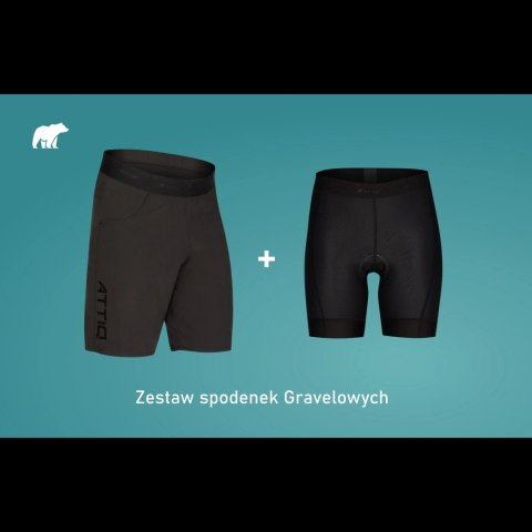Spodenki Attiq Gravel + wewnętrzne spodenki Damskie (M)