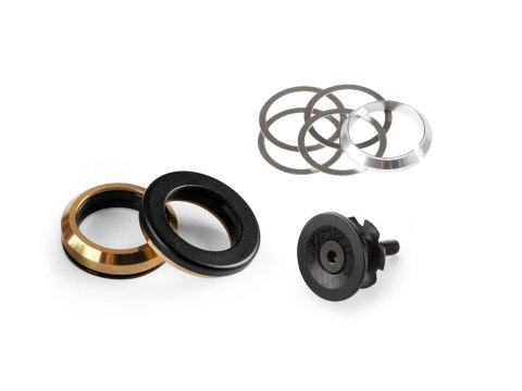 Stery rowerowe DARTMOOR prime is42/is42 czarne anodowane złote łożyska