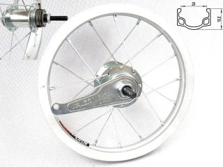 Koło Tył Falcon 12" obręcz aluminiowa 16H + Osprzęt