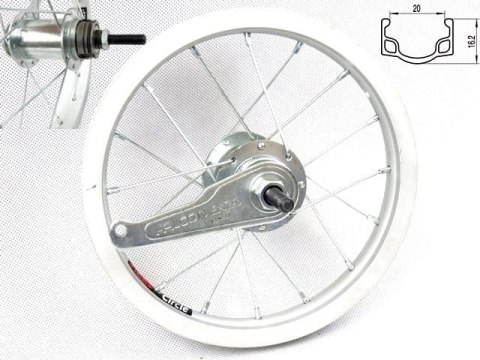 Koło Tył Falcon 12" obręcz aluminiowa 16H + Osprzęt