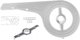 Osłona łańcucha Turing z uchwytem 40 mm Srebrna