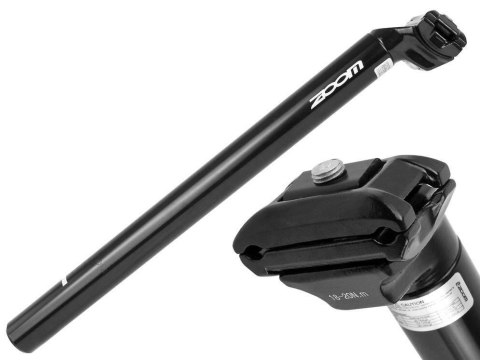Wspornik siodła 31,6x400 ZOOM SP-C212 Aluminiowy Czarny