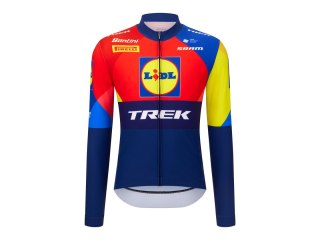 Koszulka z dł. rękawem Santini Trek Race XS, niebieska/żółta