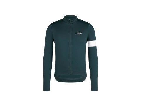 Jersey Rapha 25 Core Thermal LS Medium Forest Green/White