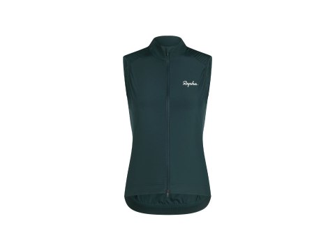 Vest Rapha 25 Core Gilet Women Small Forest Green/White