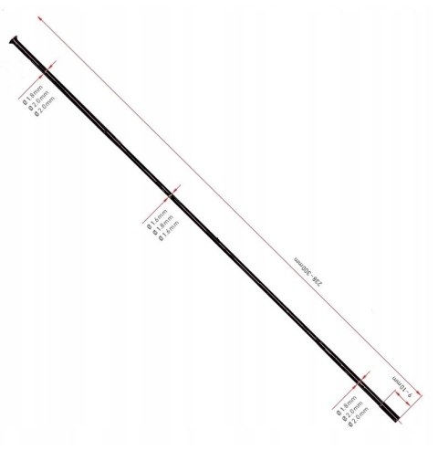 Szprychy DT SWISS competition Straight pull 2.0/1.8x302mm czarne