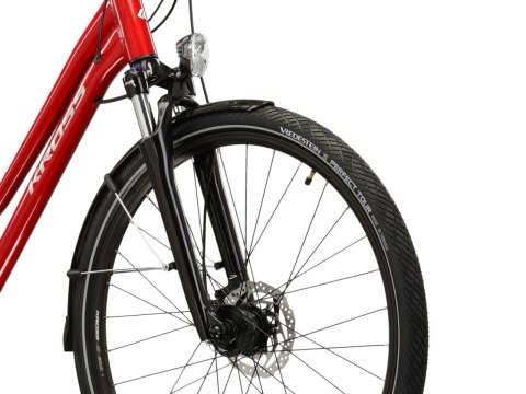 Kross Trans 5.0 Damski Czerwony Srebrny Połysk 2026 (L)