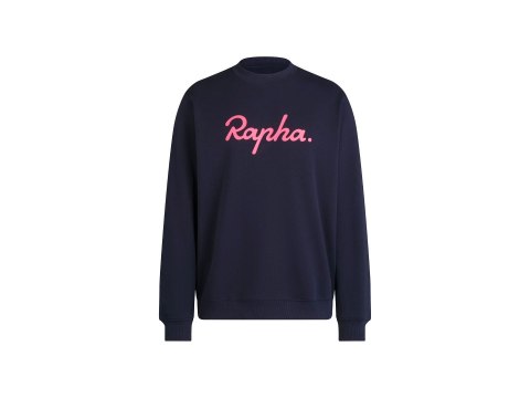 Shirt Rapha Logo Heavyweight Sweatshirt X-Large Navy/VisPink