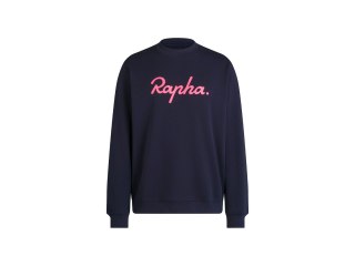 Shirt Rapha Logo Heavyweight Sweatshirt Medium Navy/Vis Pink
