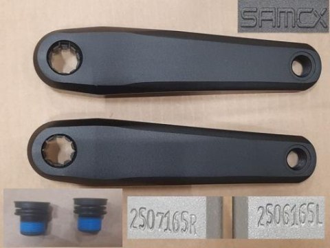 Mechanizm korbowy EC40 F17-ISIS-165(BL-S02) Isis ALLOY 165 Sand Black BLACK WO/LOGO