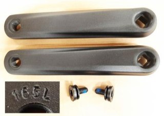 Mechanizm korbowy EC33-F5-JIS-165 L/R JIS 165MM ALLOY CRANK Sandblasted anodized black W/O logo offset 5mm W/BL-S01 BOLT