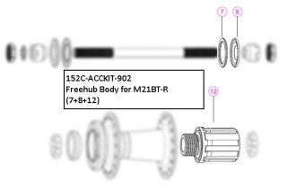 Piasta tylna - części Freehub Body Service KIT for M21BT-R, M504-R