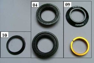 Stery VP-A68 1-1/8" ST BLK W/AL CONICAL WASHER 15mm S.A.BLK W/TOP CAP BLK 26 NUT+BOLT W/O LOGO