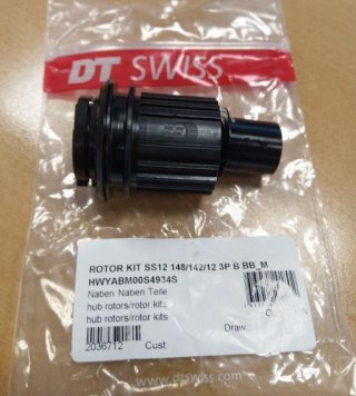 Piasta tylna - części DT Freehub Body Steel Shimano Microspline for 3-Pawl DT 360 Hubs W/End Cap 142/148/Ø12mm (HWYABM00S4934S)