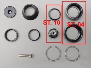 Stery H837 BK 28.6-42-47 H=20.6 W/15MM CONE SPACER S.A.BK W/HW-21 for 1 1/8" steerer tube BK CAP W/O LG