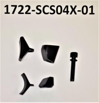 Zacisk siodła G0010X/G0010Y SCS03X T6061-T6 BLK INTEGRATE SEAT CLAMP(4PCS) W/M5X30L BOLT W/0.5MM WASHER For Dropper 30.9&D-Fuse