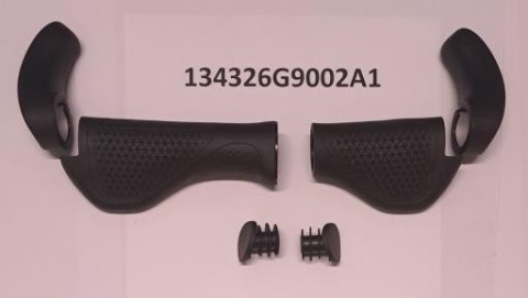 Chwyty ERGO TREKKING BLK 136.5/95 WO/LOCK RING W/Bar End (VLG-2164-1AD2)