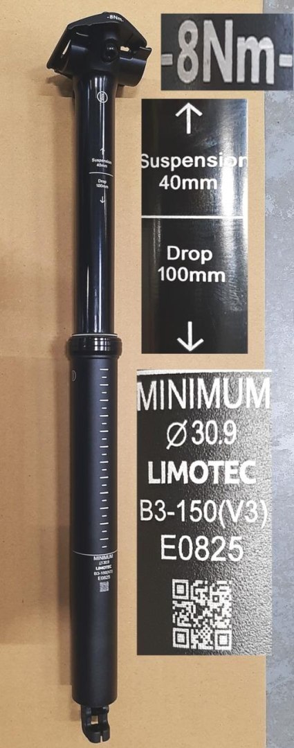 Sztyca B3 ALLOY 30.9 445 T1: 40MM T2:100MM SAND BLK WO/ LOGO WO/ LEVER
