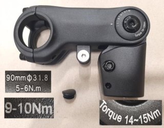 Wspornik kierownicy TDS-684-G-8FOV 28.6X90(31.8) H:41 90D BLK WO/LOGO W/TOP COVER