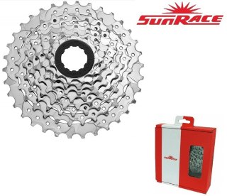Kaseta 9s 11-34T SUNRACE CSM96 9AV, BOX