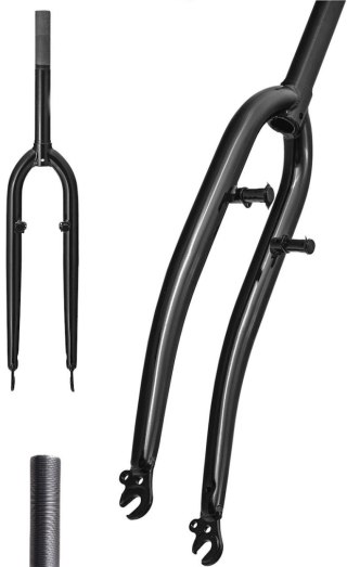 Widelec sztywny 28" 1-1/8"x240 /VB/gwint 105 /stal