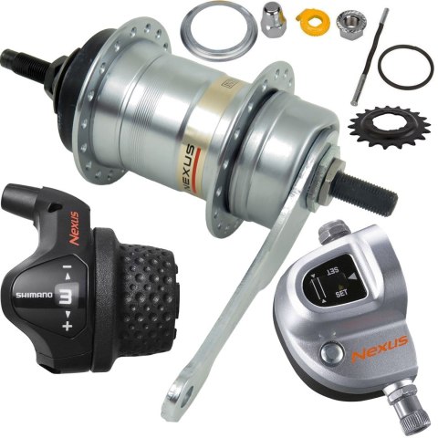 Piasta tył SHIMANO NEXUS-3, komplet z manetką